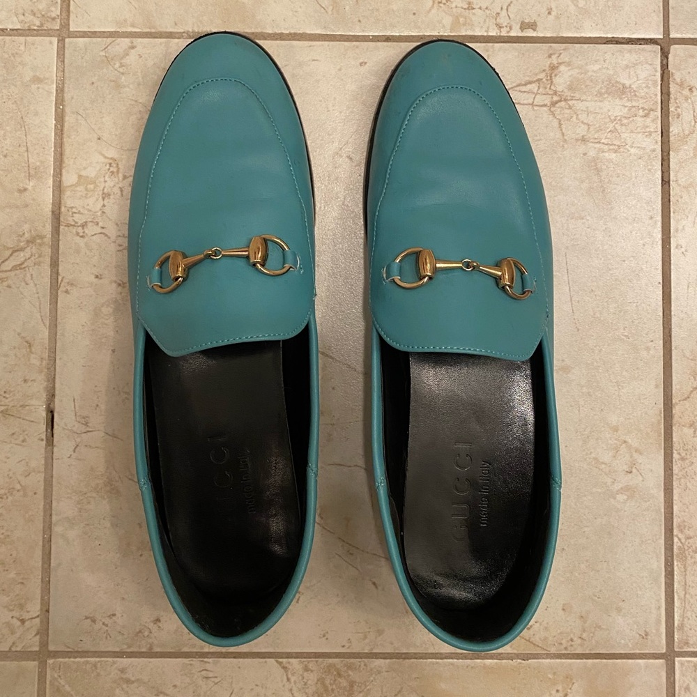 Tiffany Blue Horsebit Loafers size 39